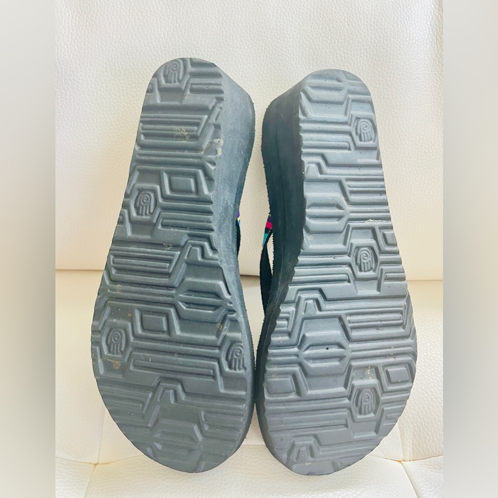 Teva Women's Black and Multicolor Flip Flops - Picture 5 of 5